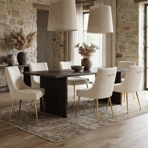 83.8" Modern  Oak Wood Dining Table (No Chairs)