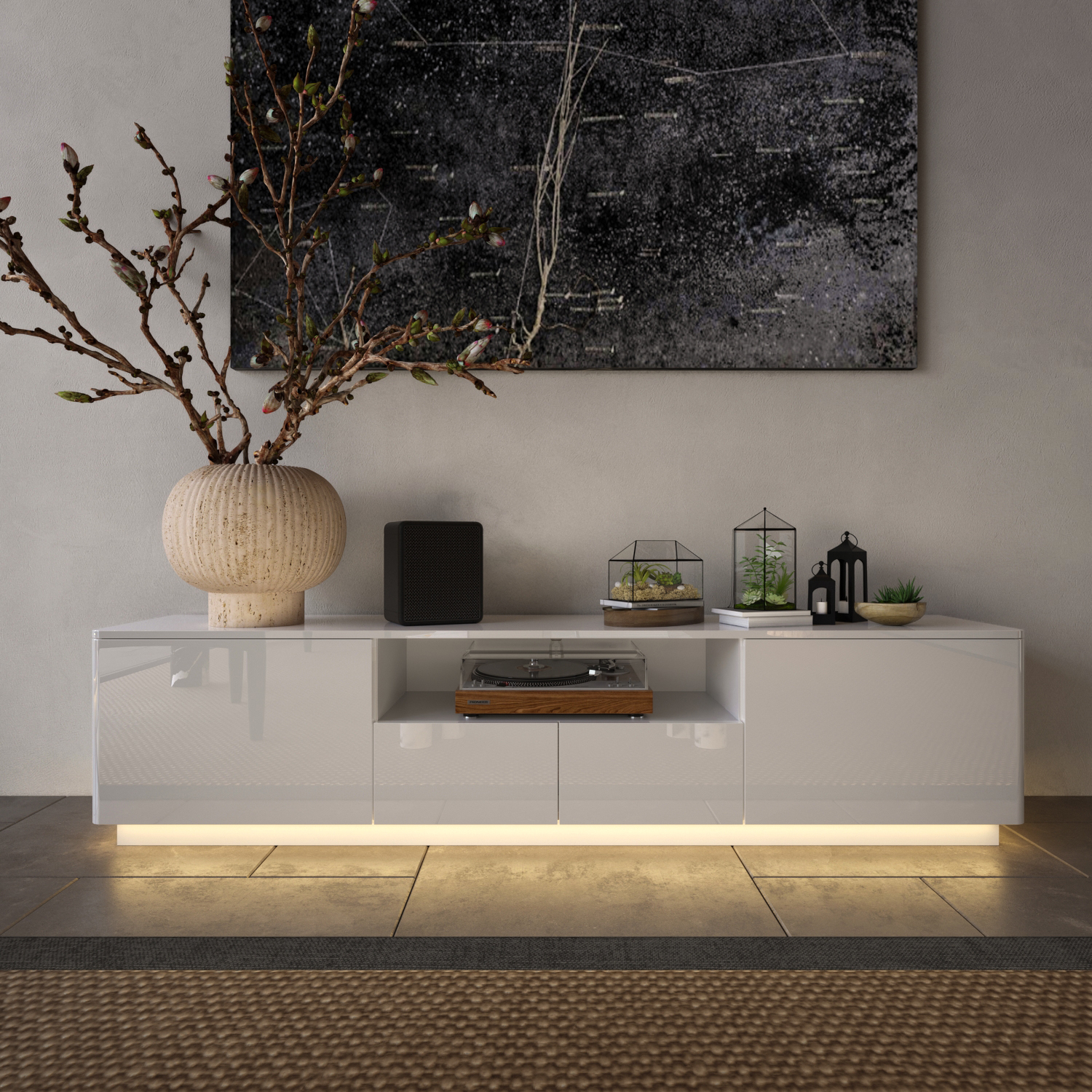 70.8" Modern Minimalist LED TV Stand - Image 3