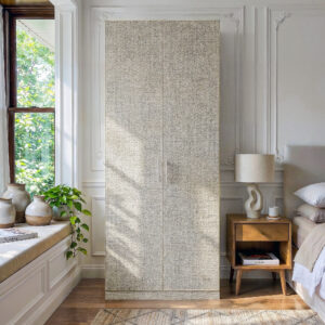 31.5 Cabinet Fabric 2-Door Wardrobe