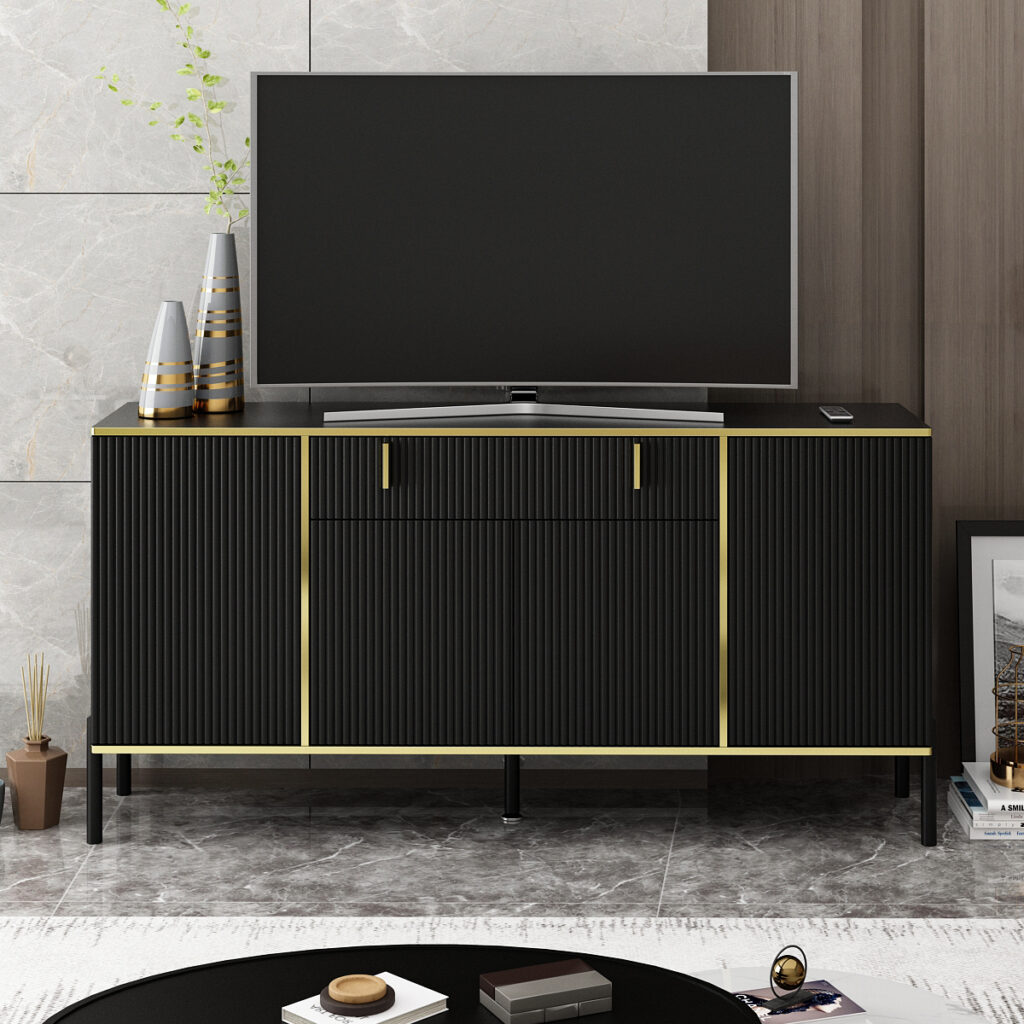 63" Modern Sideboard Buffet Cabinet - Image 4