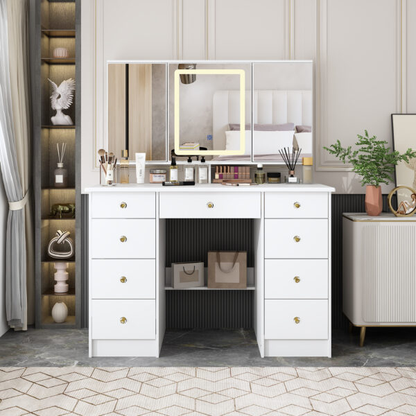 43.3" Modern Minimalist Makeup Dressing Table