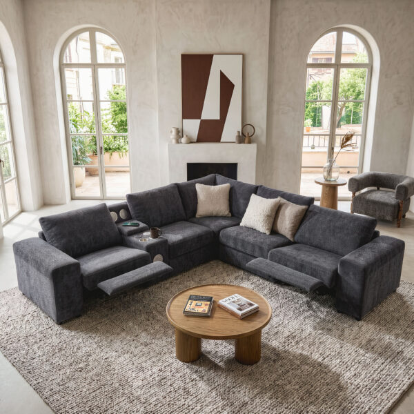 111" Modern Power Reclining Sectional