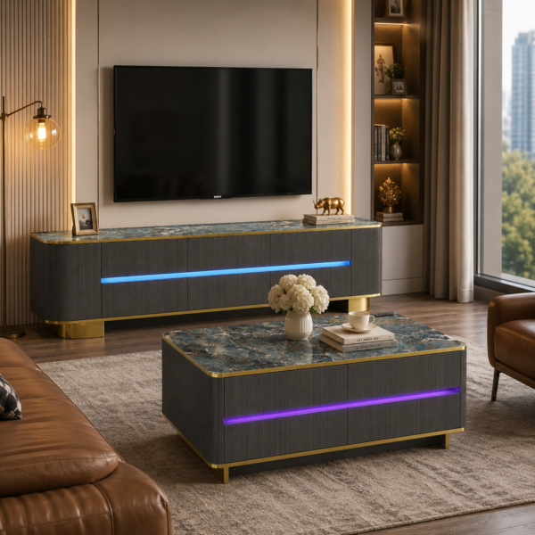47.2" Coffee Table Light Wood Tone