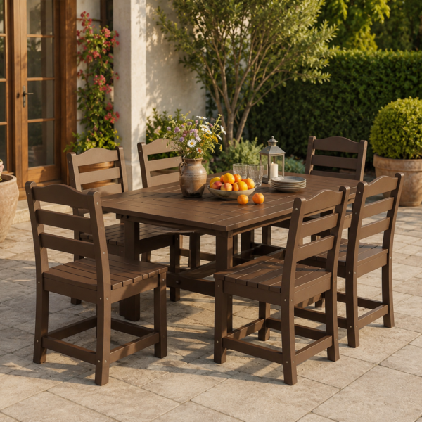 70.9" 7PC All-Weather Outdoor Dining Table