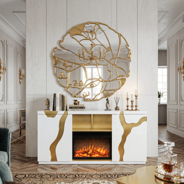 63" FIREPLACE TV STAND
