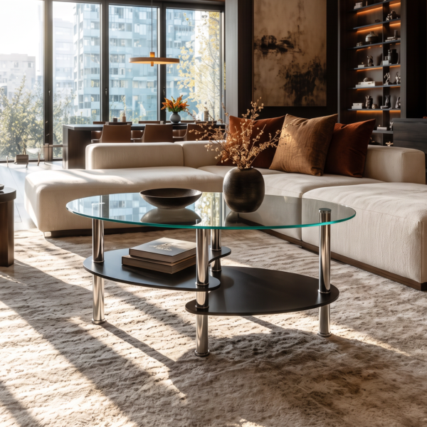 35.4" OVAL SIDE COFFEE TABLE (ETA 10/5)