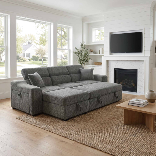 96" Reversible Sectional Pull-Out Bed (ETA 9/15)