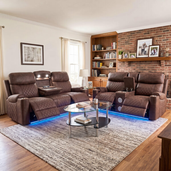 85.6″ & 74.4″ 2 Pc Dual Power Reclining Set